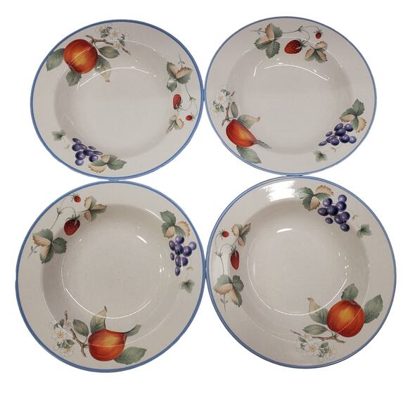 Savoir Vivre Lucious Rimmed Large Soup Bowl Cereal Bowl Vintage Dinner wear - Picture 9 of 9